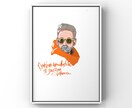 オシャレなイラストに英字などを組み合わせます ポップなイラストに手描きのレタリングの文字組み合わせ イメージ1