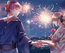 アイコン、サムネに！乙女ゲーム風イラスト制作します 学生の男性キャラクターを描くことが得意です！女性も描きます！ イメージ3