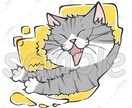 商用利用OK！猫の手書きイラスト販売しています SNS、パンフレットやチラシ、POP、名刺、印刷の素材に★C イメージ3