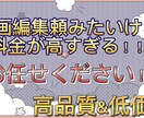 動画編集「安い！」「笑顔」を提供します 編集頼みたいけど料金が高い！NO料金安くで提供させております イメージ1