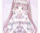 花やリボンで可愛く♡水彩風似顔絵アイコン描きます リアルすぎない、ちょっとマンガっぽい可愛い似顔絵です✨ イメージ9