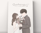 結婚式のウェルカムボード作成します ご本人そっくり & 美化して描きます♡ イメージ1