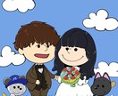 スヌーピーの画風で可愛い似顔絵を制作！ます ウェルカムボードや誕生日プレゼントはスヌーピーの似顔絵で！ イメージ3