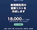 新規開拓用の営業リストを作成します まず10件お送りします。粒度を確認できます イメージ1
