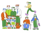 商用可！フラットでPOPなイラストを描きます 広告や書籍で目を惹く挿絵を求めている方に！ イメージ9