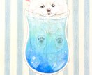 美大卒がペットちゃん×ドリンク描きます お好きなドリンクと一緒にペットちゃんを描きます【送料込み】 イメージ1