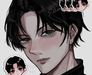 ステッカー風ミニキャラを描きます アイコン、サムネに使用、顔隠し用など様々なものに使用できます イメージ9