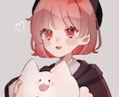温かみのある可愛らしいSNS用アイコンを描きます 可愛らしいアイコンを求めている方へ女の子イラストが得意です イメージ2