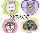 ペットの KAWAII SNSアイコン描きます データ納品なので、アイコンやオリジナルグッズ制作にも使えます イメージ1