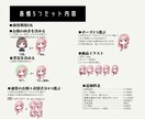 商用利用OK！デフォルメアイコン作成します SNSやブログや配信に彩りを⭐︎表情差分付きの5点セット！ イメージ2