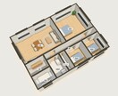 間取り図から家具付きの3D間取りを作りますます 上から見た3Dと、部屋の中からの眺めをお届けします イメージ4