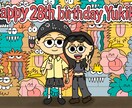 カートゥーン風のイラスト作成します ご自身や友達、カップル、ご夫婦のアイコンや贈り物用に！ イメージ6