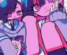 値下げ中♡SNS用アイコン描きます パキッとした個性的なイラストで『目につく』アイコン描きます イメージ2