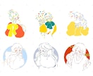 かわいい・シンプルおしゃれな線画アイコン描きます 商用利用◎好感度UP◎優しく親しみやすいSNS映えイラスト イメージ6