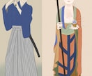 日本画風(和風)イラスト描きます 美人画風・時代小説の挿絵等に。優しく懐かしみのある絵を イメージ4