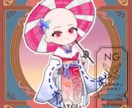 量産ちびキャラ【大正ロマン 着物】を描きます Vtuber / Vライバーさんに大人気の量産シリーズです！ イメージ2