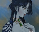 最短3日/厚塗りイラスト制作/アイコン制作します 色気づく瞳と耽美な色気。あなたの「好き」を深みのある厚塗り イメージ8