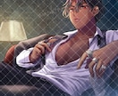 かっこいい男性イラストお描きします 女性向けの表紙/シチュエーション/スチル風イラストなど イメージ4