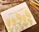 水彩画色紙屋がお好きなイラスト描きます 12cm×14cmの、色紙に水彩画イラスト描きます イメージ3