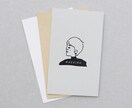 あなたの横顔をイラストにしたシンプル名刺作ります 〈イラスト代・デザイン費・データ納品込み〉印刷も対応可能！ イメージ2