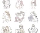 線画と淡色のイラスト描きます 優しく柔らかい雰囲気を伝えます イメージ3