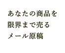 緻密に設計されたメールテンプレートを提供します たった5通のメールで3.952.000円売り上げたメール原稿 イメージ1