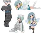 修正無制限で安心！かわいい全身絵の単体を描きます ＋¥2,000で商用利用可！程よい等身でグッズや返礼品など♪ イメージ2
