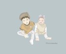 アイコン用【子供】のイラスト描きます お洒落でワンランク上のこどもアイコン描きます イメージ2