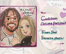 似顔絵描きます とってもキュートなアニメスタイル イメージ2