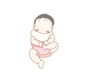 ゆるふわなベビたんのイラストを作成します ふんわり可愛いベビたんのイラストに仕上げていきます✨ イメージ3