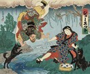 浮世絵風のかっこいい絵を描きます 和風で粋なイラストで様々なデザインに対応します イメージ7