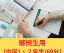 中学1・2年生のオンライン家庭教師をおこないます 継続生/家庭教師/中学1・2年生/英語/数学 イメージ1