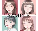 上品なタッチで惹き込まれるアイコンを作成します 透き通るような瞳や髪の毛が魅力的なイラストです イメージ5