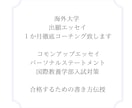 海外大学出願エッセイ１か月徹底コーチング致します コモンapp、SOP、国際教養学部入試対策 合格のコツを伝授 イメージ2