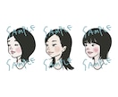商用利用可能な使いやすい似顔絵を制作します シンプルな線画の似顔絵に、少しだけ個性を足したい方に。 イメージ2
