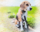 あたたかい水彩画タッチの似顔絵を制作します 大切な記念日や、贈り物に、あたたかい光に包まれたイラストを イメージ3