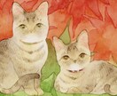 額縁込み　ペット似顔絵描きます デフォルメでふわっと可愛く透明水彩で描きます イメージ2