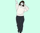SNSやラインのアイコンに使えるイラスト制作します ちょっとレトロでシンプルなイラスト イメージ5