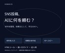SNS投稿のAI依頼文を作るツールをお届けします 何を頼むか、どこを確かめるか。記入例から整理 イメージ1