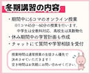高校生の冬期講習！プロ講師が楽しく勉強を教えます オンライン授業6コマ＋学習計画の作成＋チャットで質問対応◎ イメージ2