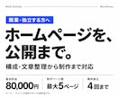 開業・独立のホームページを公開まで丸ごと制作します 構成・文章整理から対応。サーバー・ドメインの準備も相談可能 イメージ1