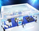 プレゼンテーション用パースを作成します イベントブース、ステージなど多岐にわたるパース作成。 イメージ1