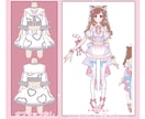 かわいい衣装・キャラクターデザインます キャラクター、Vtuber、ステージ、衣装のデザイン考えます イメージ2