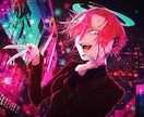 ダークで美しい、目を引くアイコン、イラスト描きます 商用利用可！ダークな絵柄が好きな人必見！ イメージ1