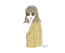 海外雑誌のような女性モデルのイラストを描きます パリジェンヌ感！かっこいい女性のポーズを描きます❤︎ イメージ3