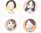 ほんわかイラストの似顔絵アイコン描きます LINEやSNSのアイコンなどにご利用ください イメージ2