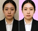 証明写真の美肌補正と背景を変更します 現役フォトスタジオスタッフが担当！40名以上の実績あり イメージ1