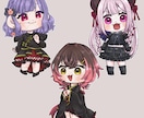２等身の立ち絵描きます かわいい２等身キャラをご要望の塗り方で作成！ イメージ2