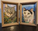 オイルパステル　原画郵送　ペット似顔絵を描きます 手書き/ハイクオリティ/動物全般/額付き無料/送料無料 イメージ5