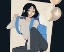 お洒落な1枚イラストを描きます お洒落＆かわいさのあるイラストが好きな方にオススメします イメージ4